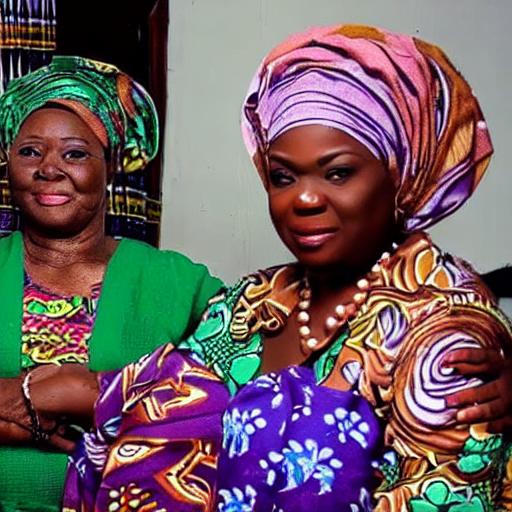 Two elderly women are sitting together.