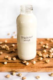 A bottle of Tigernut Milk.